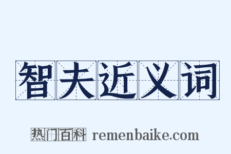 智夫近义词是什么意思的图片